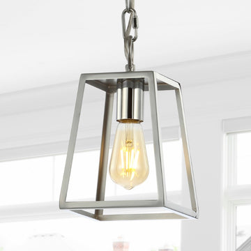 Ira 6.25" Adjustable Drop Metal LED Pendant - JONATHAN Y